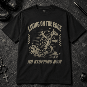 Too Much Coffee Turtle T-shirt - Black - S - Inked 13 - Unisex alternative tattoo apparel.