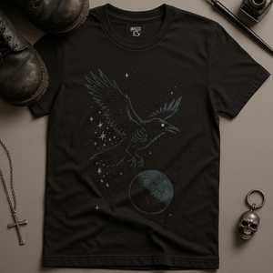 Undead Raven T-Shirt - Black - S - Inked 13 Ltd