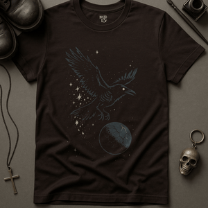 Undead Raven T-Shirt - Brown - S - Inked 13 Ltd