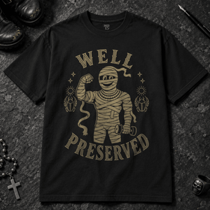Well Preserved T-shirt - Black - S - Inked 13 - Unisex alternative tattoo apparel.