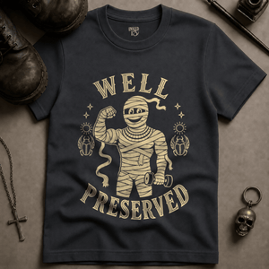 Well Preserved T-shirt - Graphite - S - Inked 13 Ltd Unisex alternative tattoo apparel