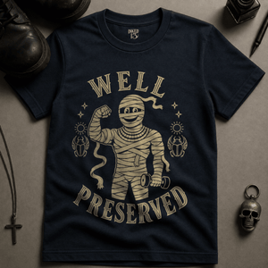 Well Preserved T-shirt - True Navy - S - Inked 13 Ltd Unisex alternative tattoo apparel