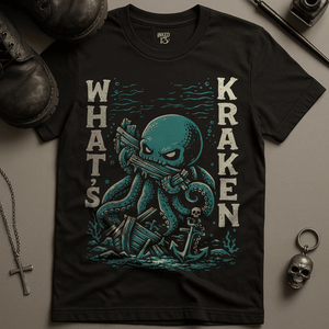 What's Kraken T-Shirt - Black - S - Inked 13 Ltd Unisex alternative tattoo apparel
