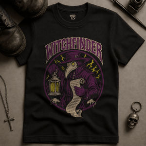 Witchfinder Plague Doctor T-shirt - Black - S - Inked 13 Ltd Unisex alternative tattoo apparel
