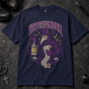 Witchfinder Plague Doctor T-shirt - True Navy - S - Inked 13 - Unisex alternative tattoo apparel.