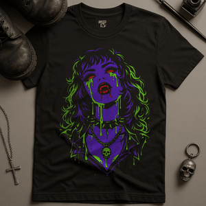 Woman Glow In The Dark T-Shirt - Black - S - Inked 13 Ltd Unisex alternative tattoo apparel